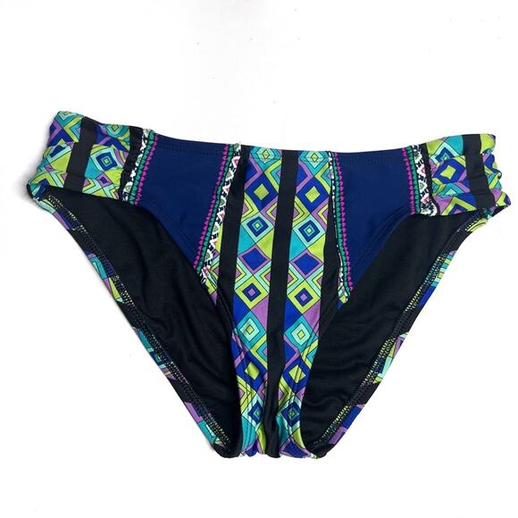 La Blanca NWOT Geometric Print Swim Bikini Bottoms - Picture 1 of 3
